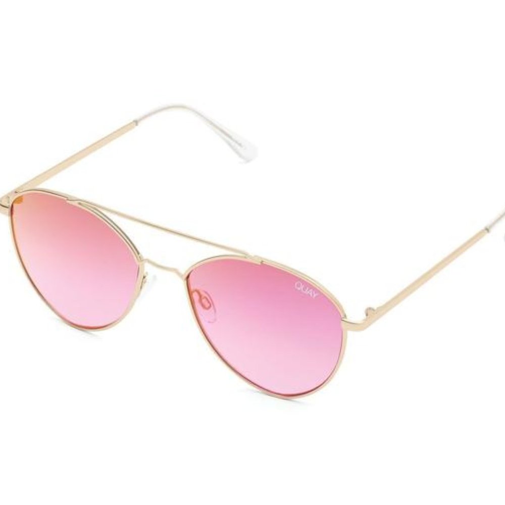 NWT Quay Pink Dragonfly Aviator Mirror Sunglasses - Picture 3 of 4